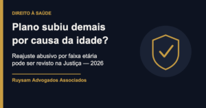 Ilustração sobre reajuste de plano de saúde por idade — identidade do Ruysam Advogados